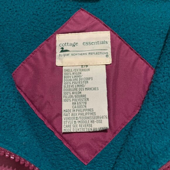 VTG 80s 90s Northern Reflections Cottage Essentials Fleece Lined Jacket - Picture 3 of 12